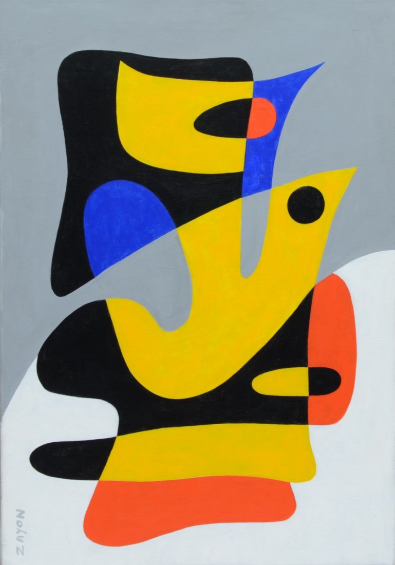 Seymour Zayon (American, PA, b 1930), acrylic on (1 of 2)