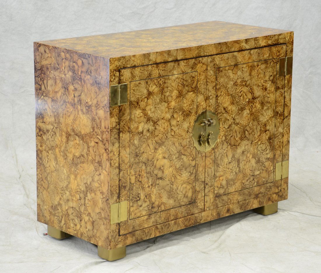 Henredon burlwood side cabinet with 2 doors and an (1 of 1)