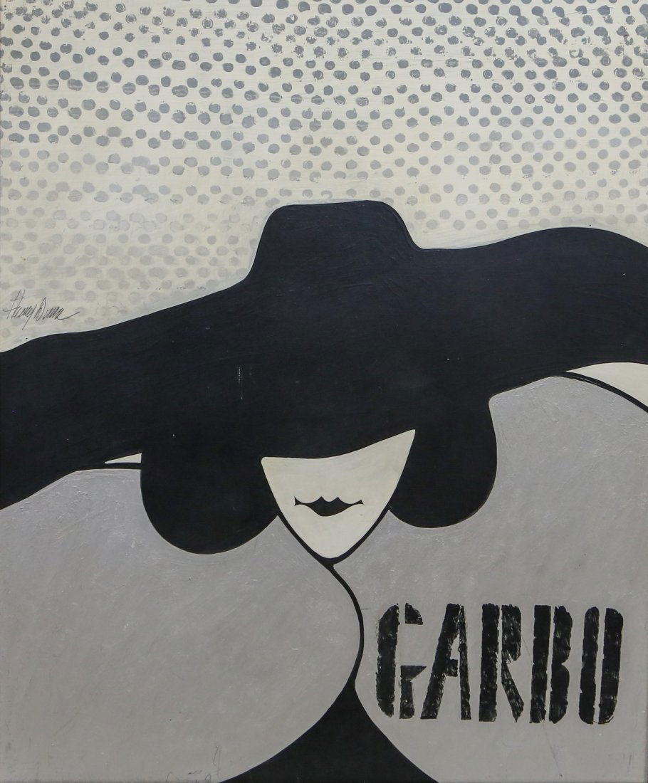 Harry Dunn (American, 1929-1988), oil on board, Garbo, (1 of 3)