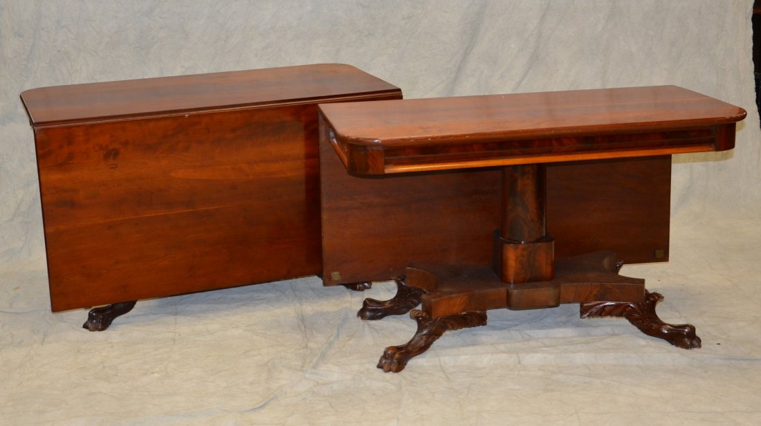 Pr carved mahogany American Federal banquet table ends (1 of 2)