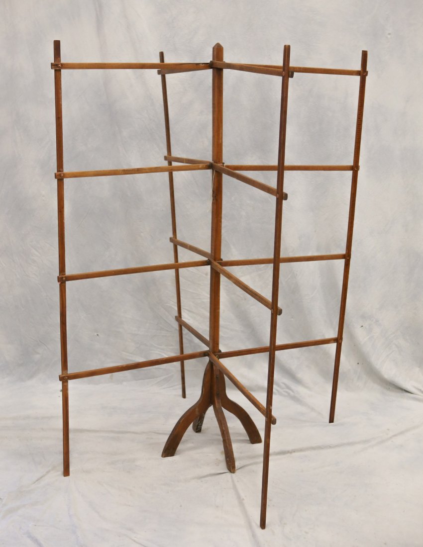 Primitive folding 4-panel drying rack, 4-legged (1 of 1)