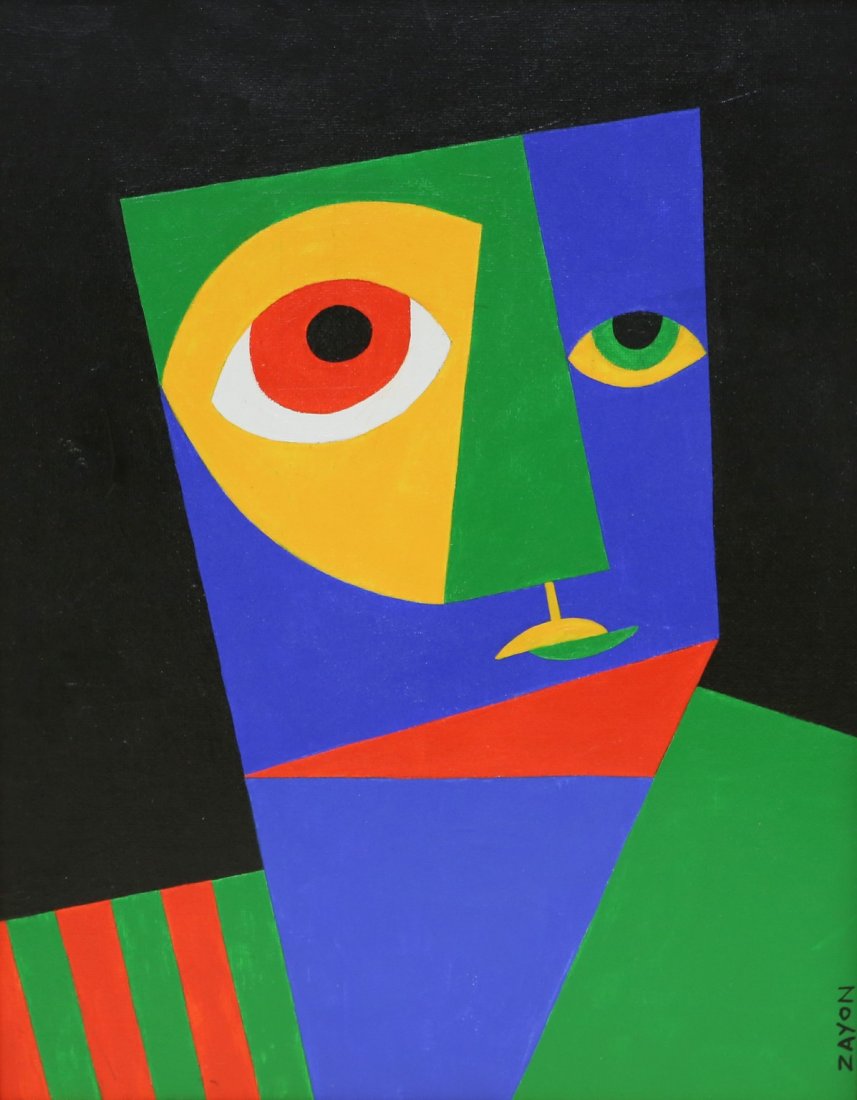 Seymour Zayon (American, PA, b 1930), acrylic on board, (1 of 2)