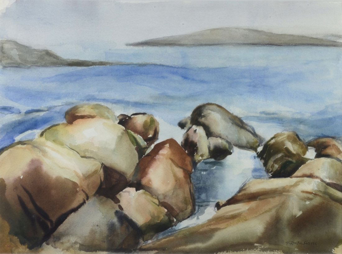 G Ralph Smith (American, PA, 1907-2007), watercolor, (1 of 2)