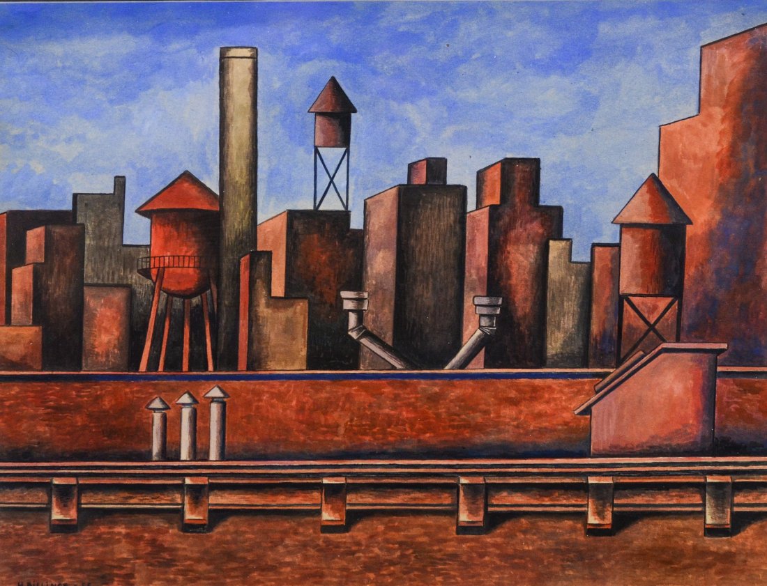 Henry Billings (American, 1901-1985), watercolor and (1 of 3)