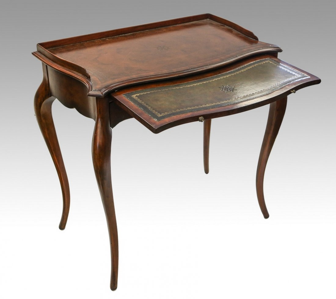 Maitland Smith serpentine shaped leather top provincial (1 of 3)