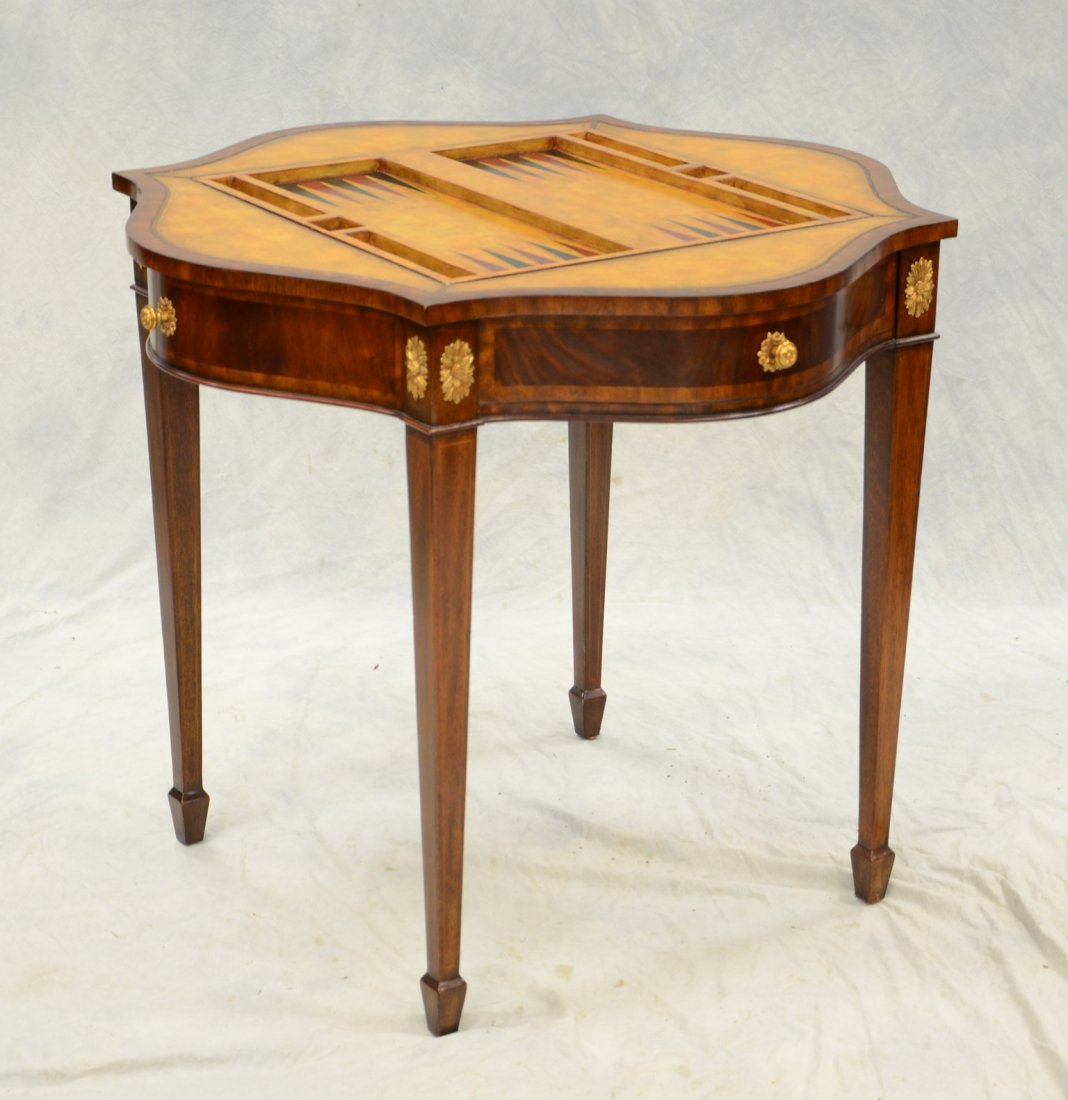 Maitland Smith serpentine shaped leather top Georgian (1 of 5)