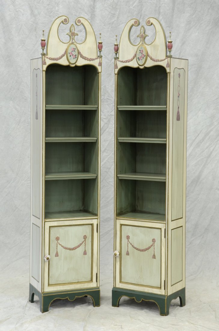 Pr paint decorated Continental style open curio (1 of 5)