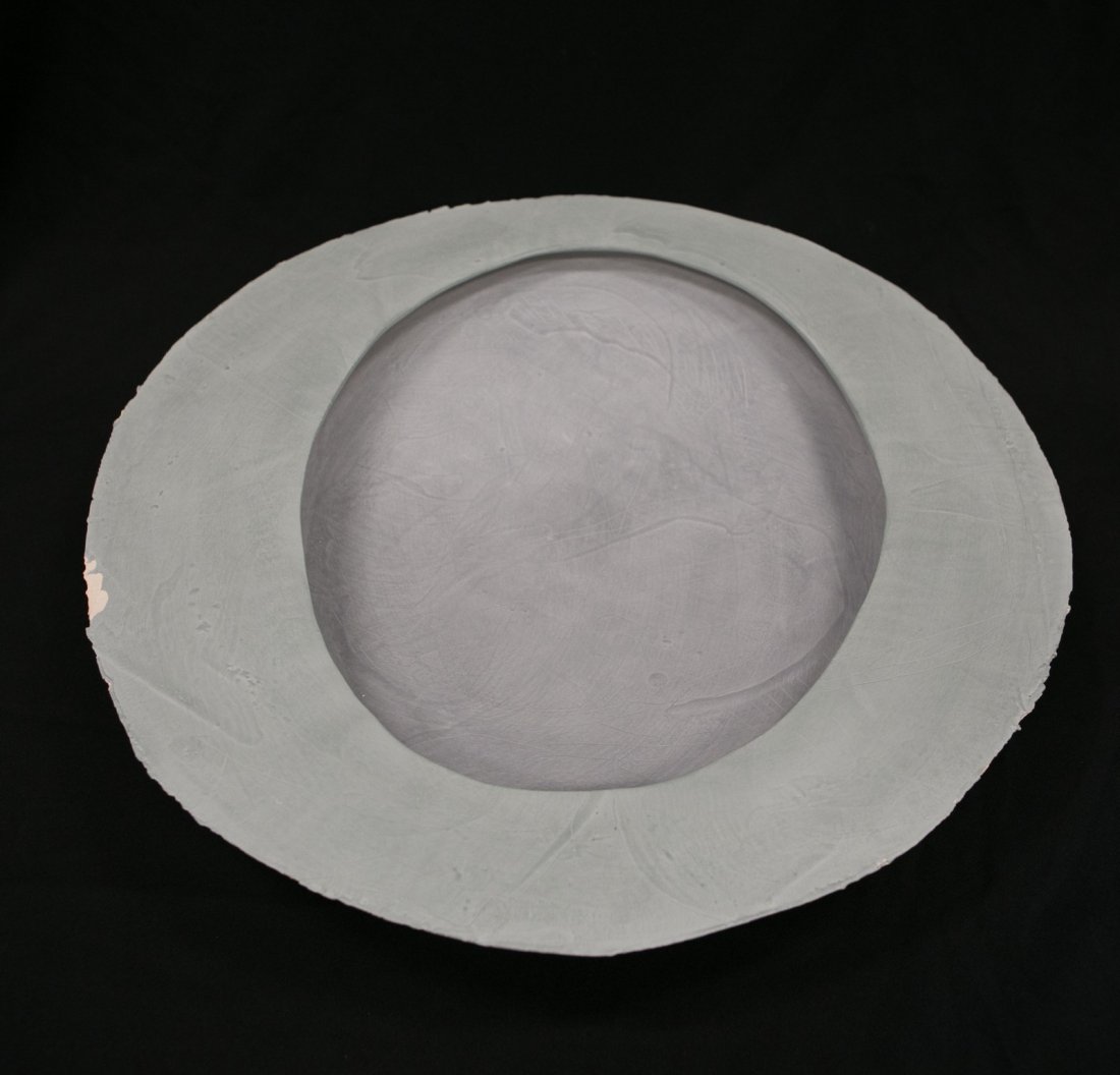 Jill Bonovitz, (American, PA, 20th Century), ceramic,: Jill Bonovitz, (American, PA, 20th Century), ceramic, Bowl, signed on the bottom, 24 1/2" diameter, chips to rim , Property from the Estate of Daniel Dietrich, II