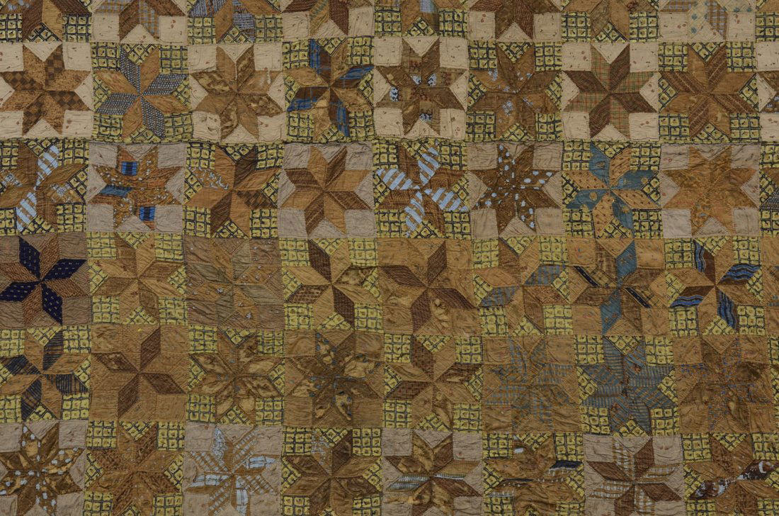 Ann Wilson (American, PA, 20th Century), acrylic on: Ann Wilson (American, PA, 20th Century), acrylic on quilt laid down on canvas, Paul Thek, signed and inscribed on verso, 65-1/2" x 92" overall , Property from the Estate of Daniel Dietrich, II