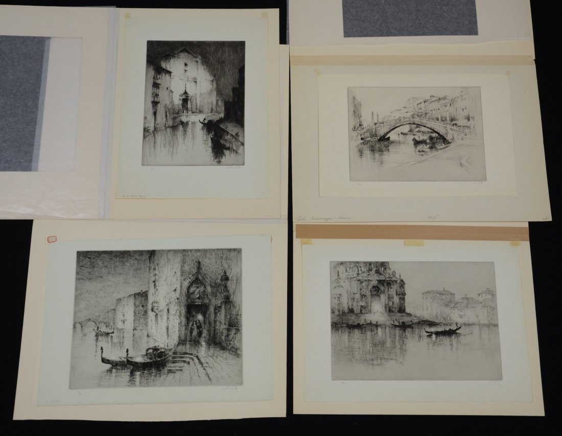 (5) Sidney Litten (British, 1887-1949), etching, Venice (1 of 7)