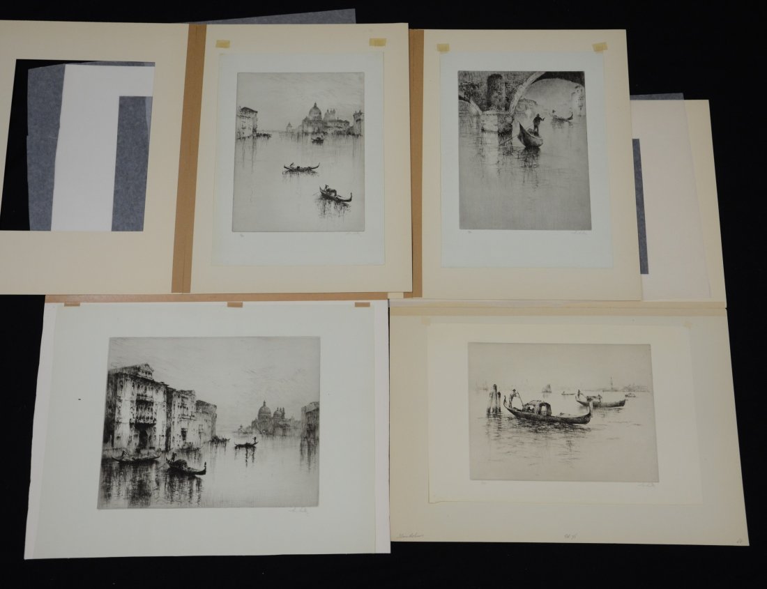 (4) Sidney Litten (British, 1887-1949), etching, Venice (1 of 6)