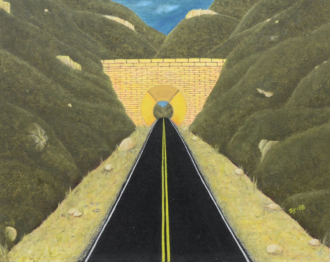 Joy Beaudry (20th Century), oil on canvas, Tunnel,: Joy Beaudry (20th Century), oil on canvas, Tunnel, signed and dated '88 lower right, 16" x 20" stretcher, unframed , Property from the Estate of Daniel Dietrich, II
