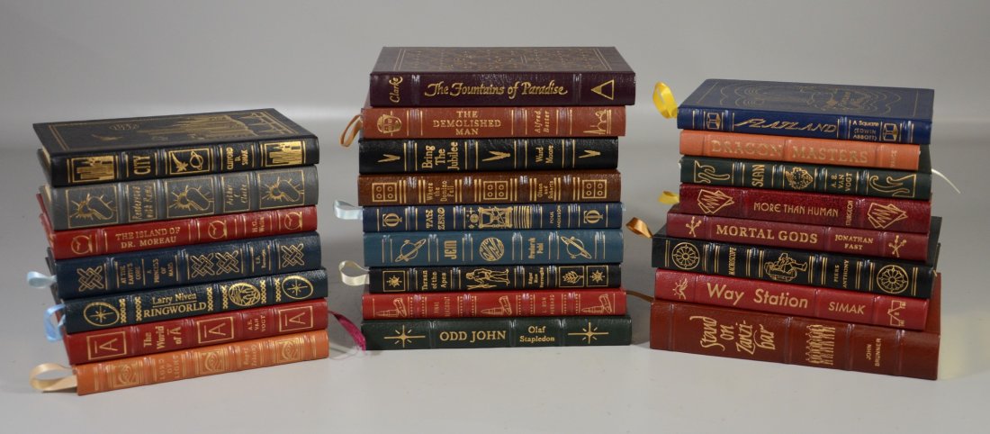 Easton Press, Masterpieces of Science Fiction, 24: Easton Press, Masterpieces of Science Fiction, 24 volumes to include Anderson, Pohl, Burroughs, Brunner, etc, books