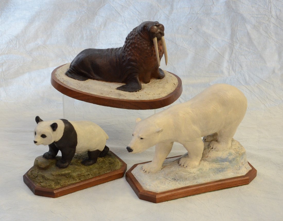 (3) Louis Paul Jonas Studios, carved and painted wood (1 of 2)