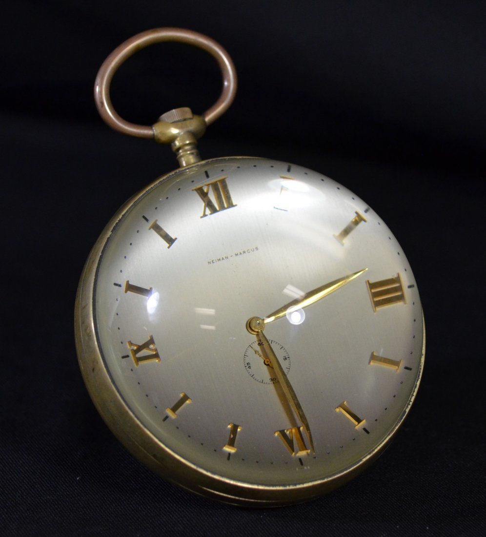 Neiman Marcus crystal ball desk clock, Xoticlox Swiss (1 of 5)