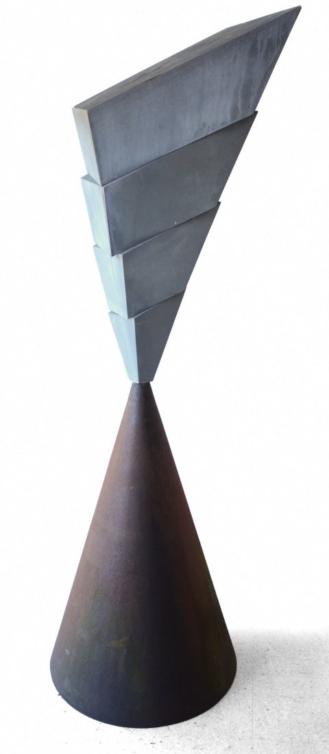 CHARLES FAHLEN (1939-2010), Untitled, steel, 89 1/2 in. (1 of 1)