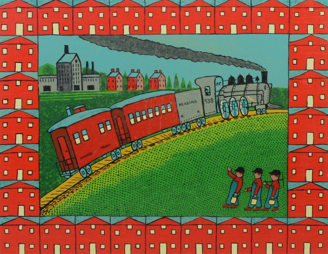 Jack Savitsky (1910 - 1991), Serigraph of a train (1 of 2)