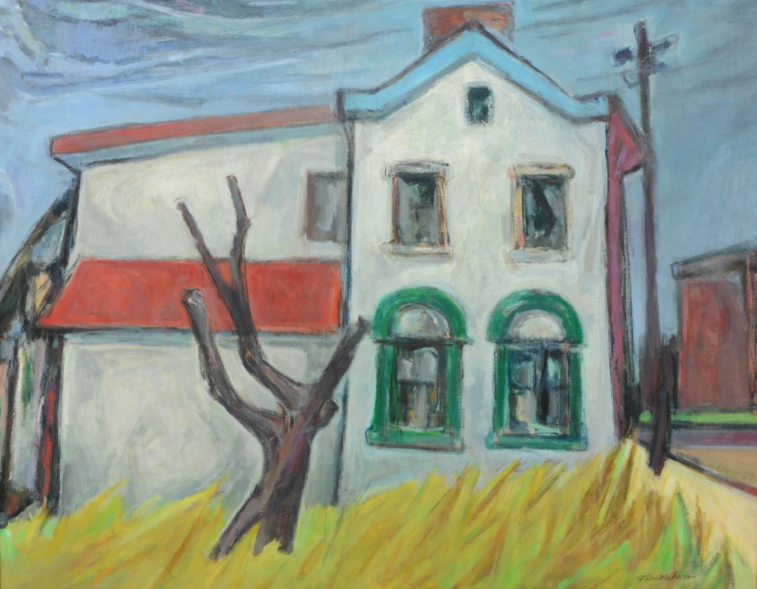 G Ralph Smith (1941 - 2010) Landscape painting "White (1 of 2)