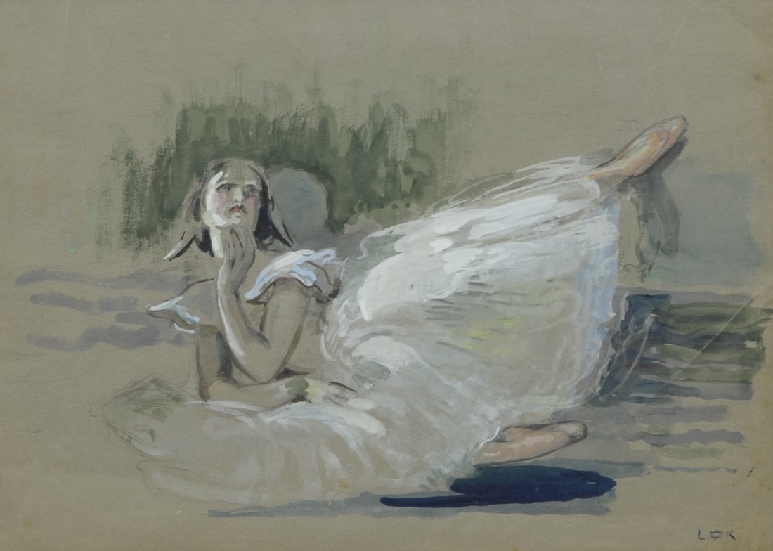 Louis Kronberg (1872-1965), Gouache Sketch of a (1 of 3)