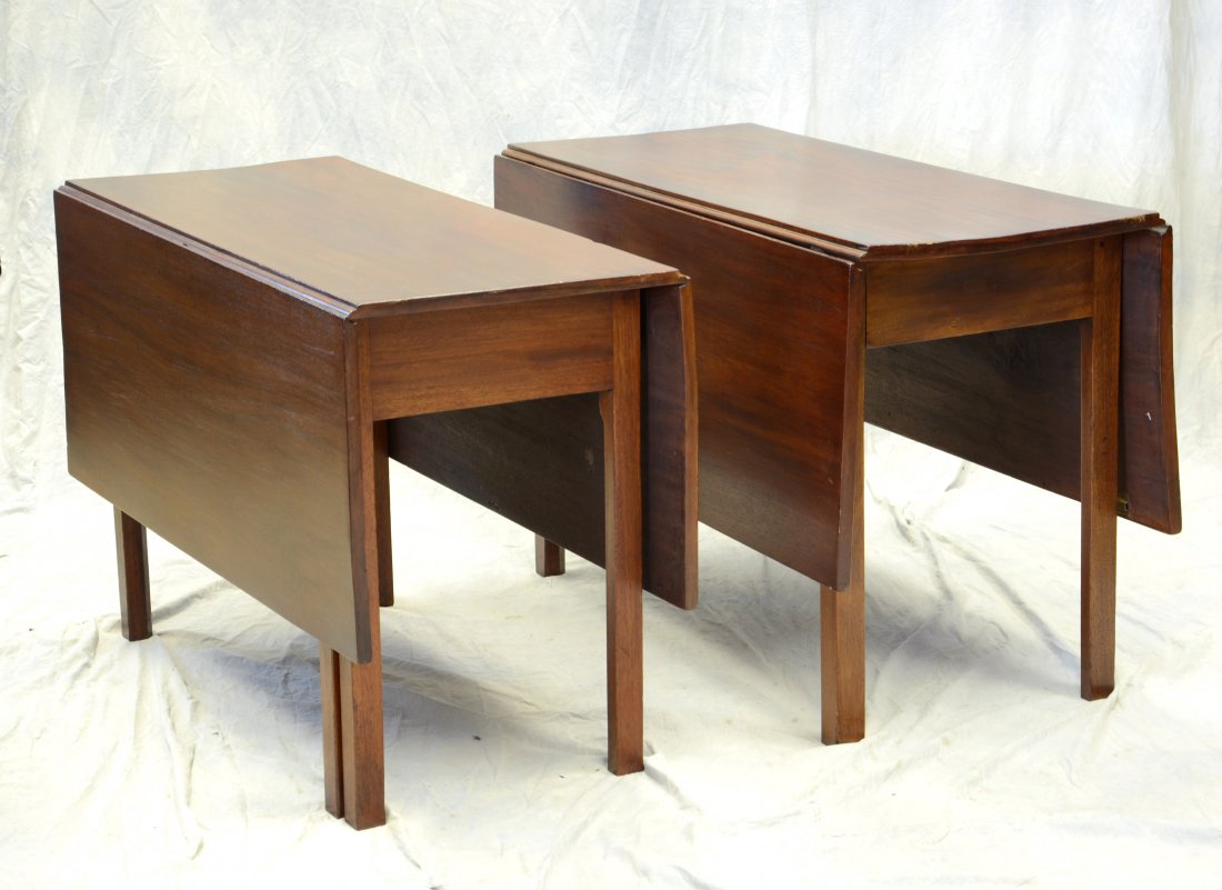 Pair of 19th century mahogany Chippendale style drop (1 of 1)