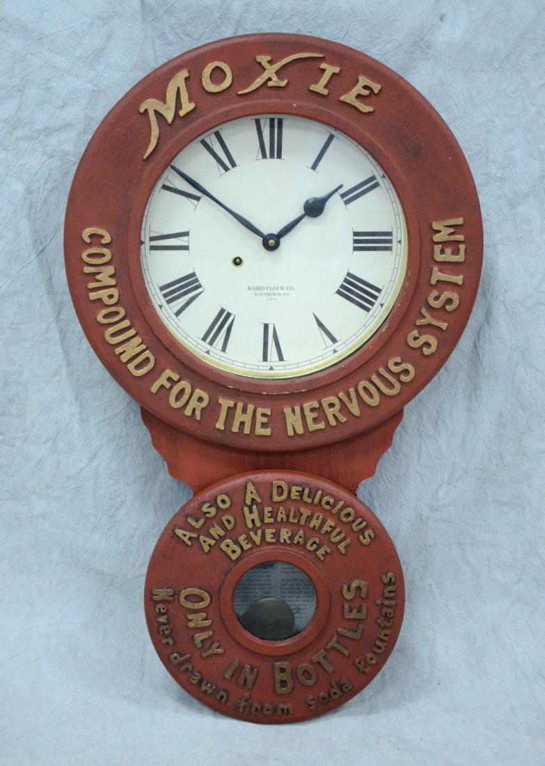 Replica Baird Moxie advertising clock, 32" h (1 of 3)