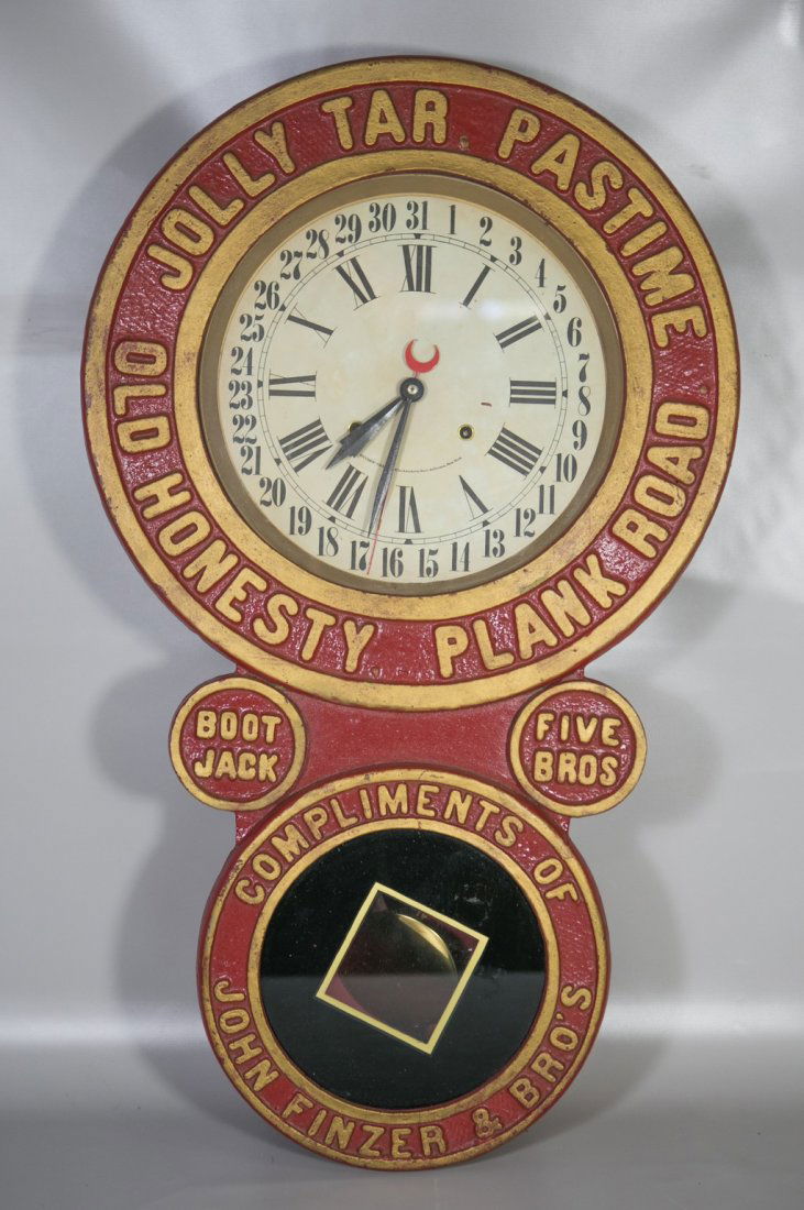 Replica Jolly Jar advertising clock, 32" h (1 of 5)
