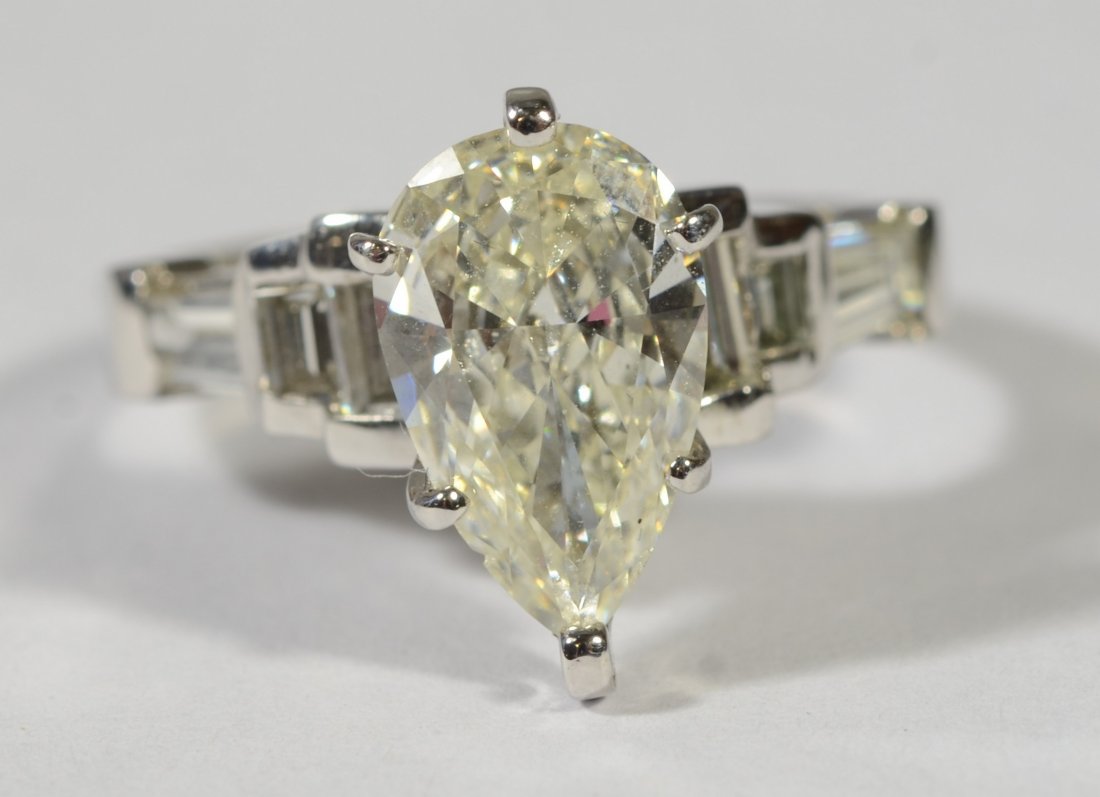 Ladies Platinum diamond engagement ring set with 2.33 (1 of 10)