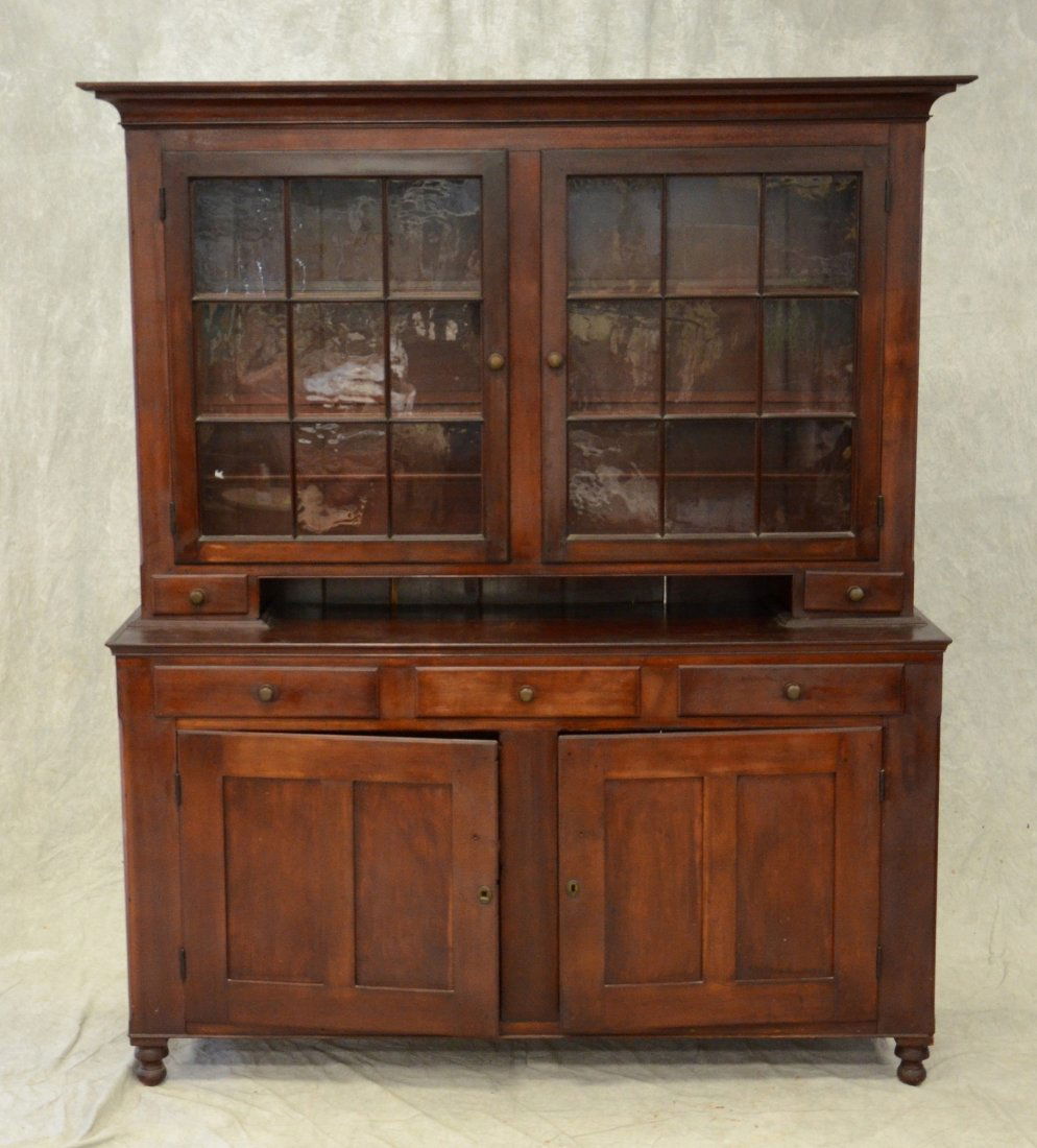 2-Piece cherry Dutch cupboard, top section with 2 (1 of 4)