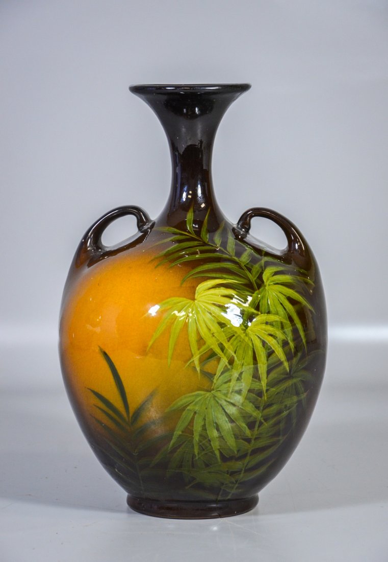 Weller Louwelsa double handled fern vase signed (1 of 4)