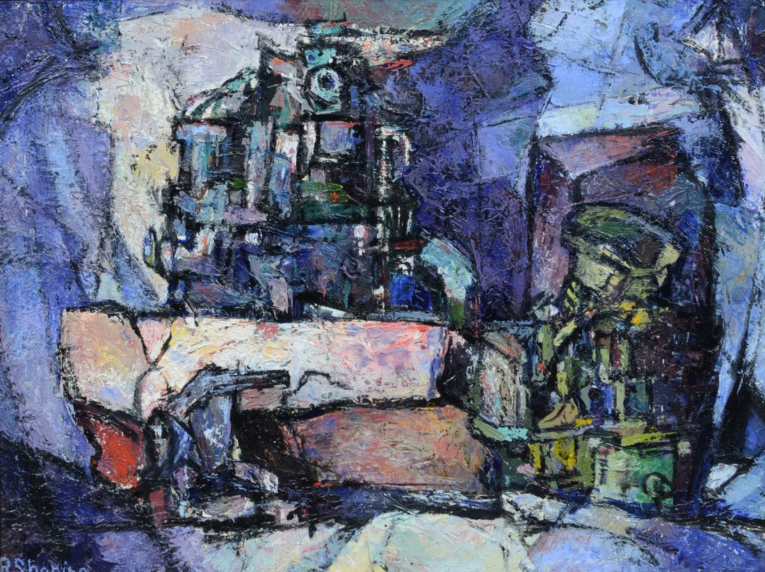 R Shapiro abstract painting, Wilmington, Delaware (1 of 4)