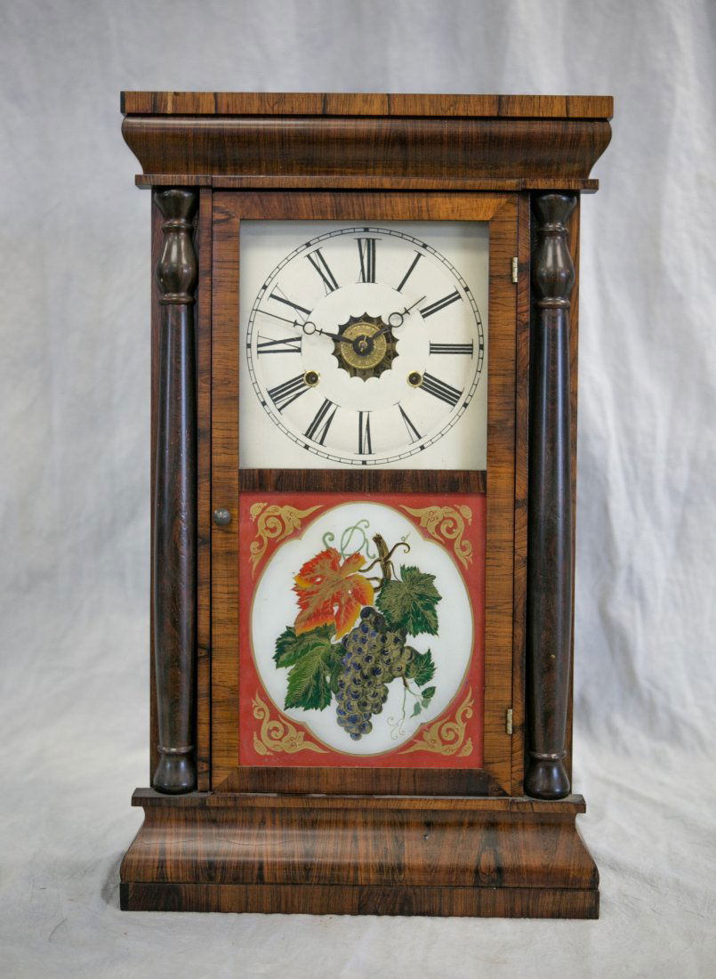 Seth Thomas rosewood column shelf clock, brass (1 of 10)