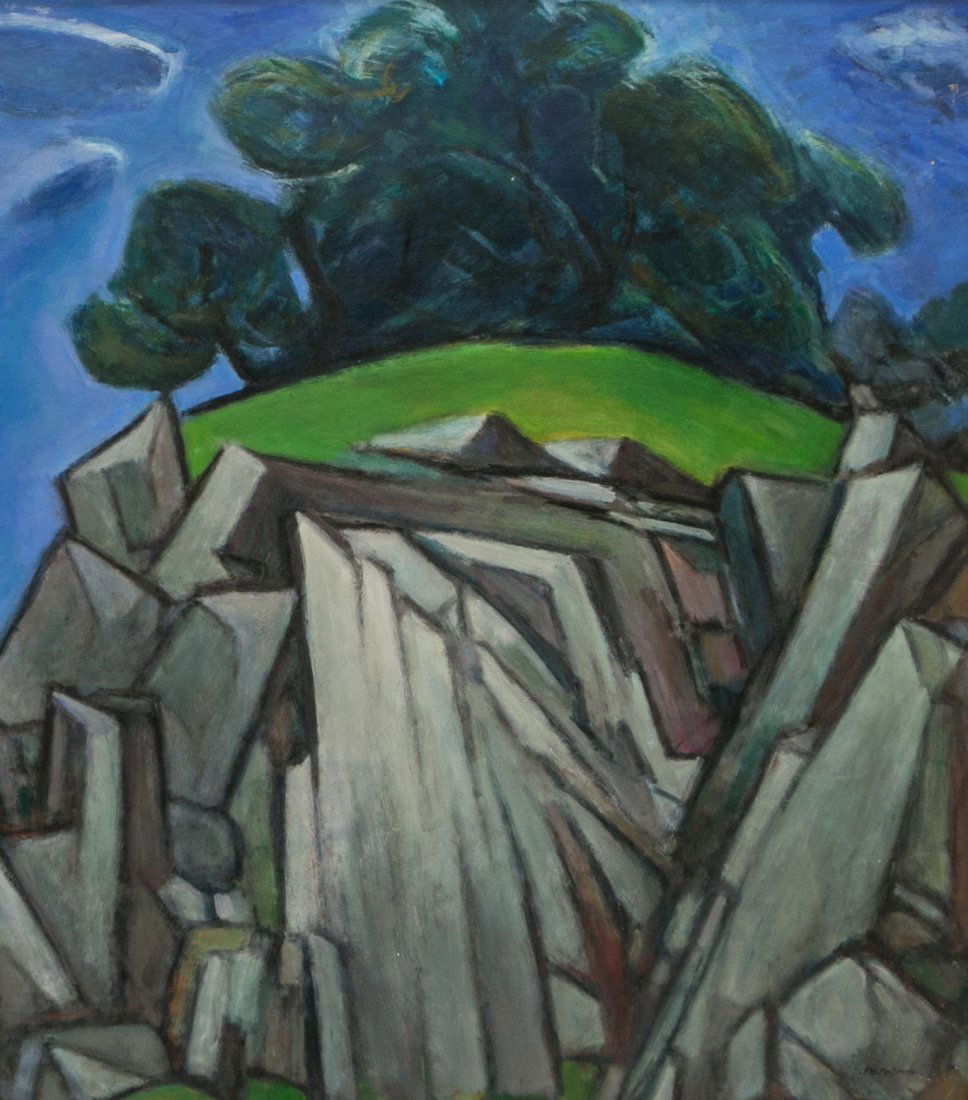 G Ralph Smith, American 20th c, abstract landscape (1 of 5)