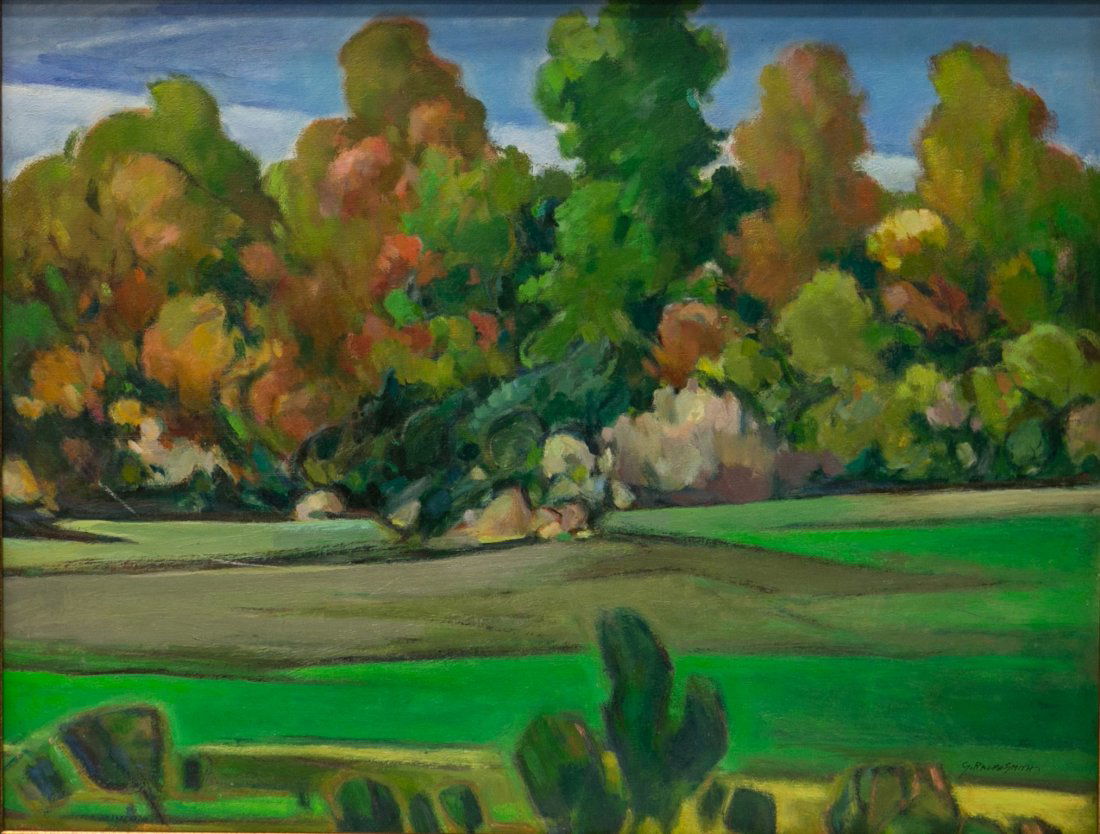G Ralph Smith, American 20th c, Impressionist landscape (1 of 4)
