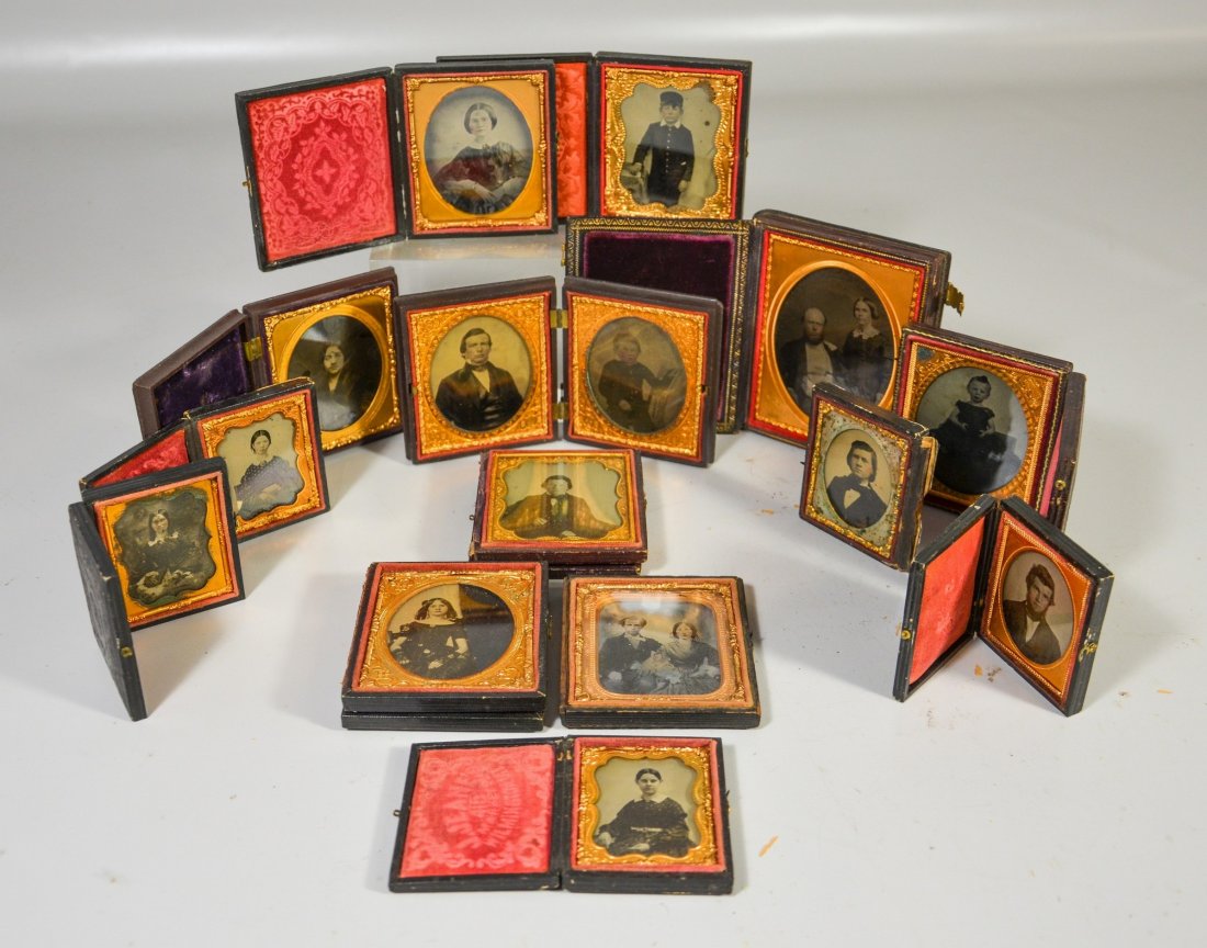 14 ambrotypes to include six (6) women, three (3) of (1 of 1)