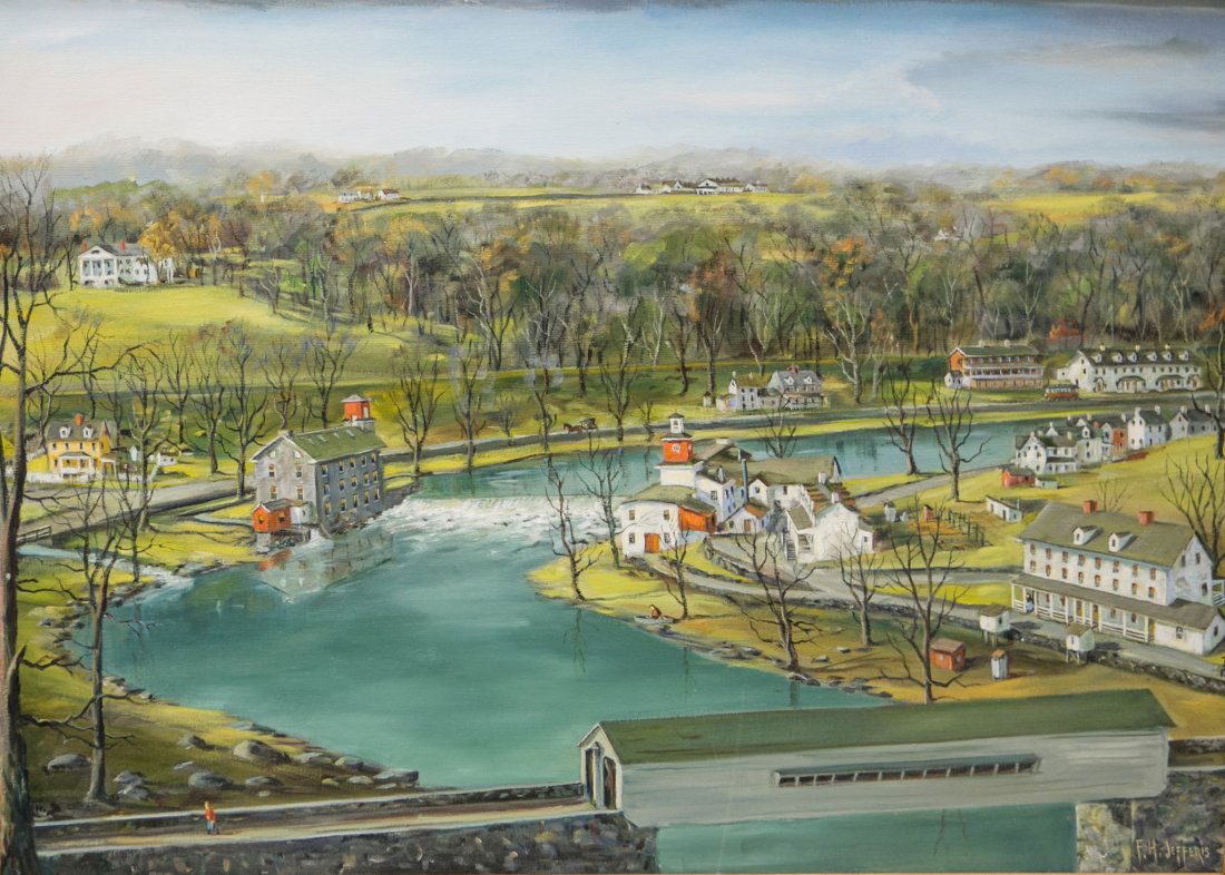 F H Jefferis, American 20th c, "Henry Clay Village", (1 of 8)