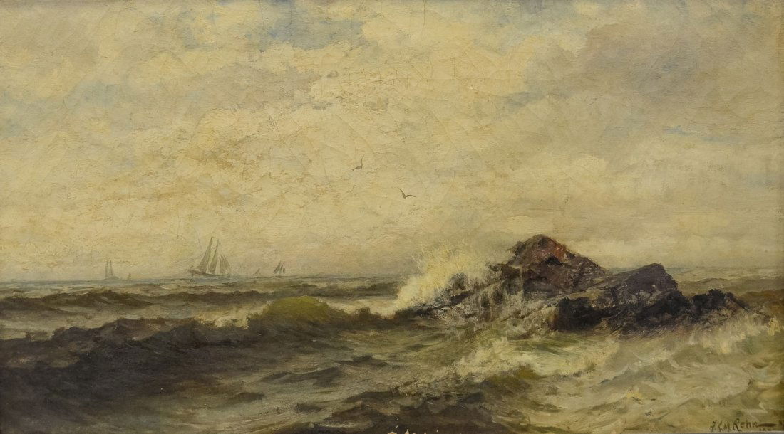 Frank Knox Morton Rehn, American (1848-1914), seascape (1 of 6)