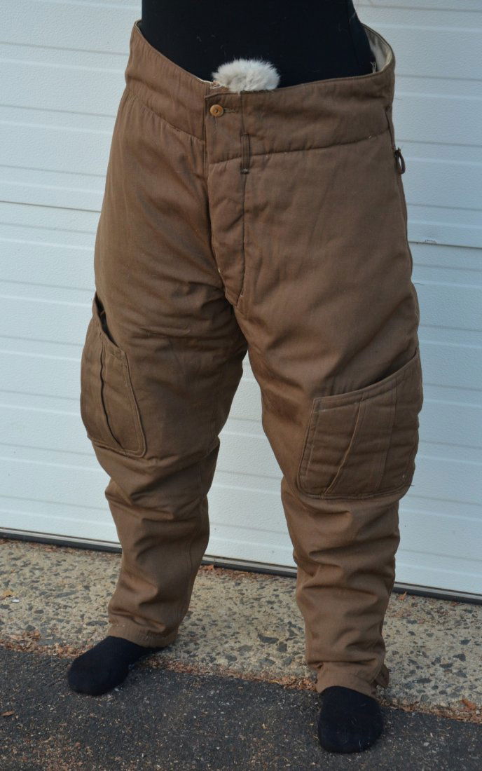Pair of WWII Japanese fur lined pants, good condition (1 of 6)