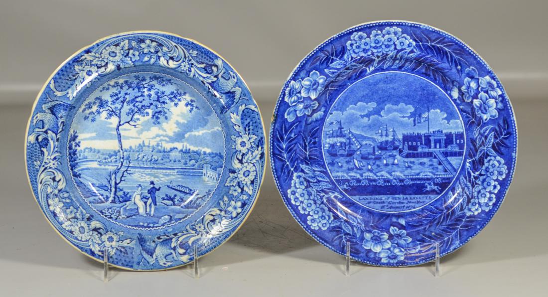 2 Staffordshire historical dark blue, Clews Landing of (1 of 6)