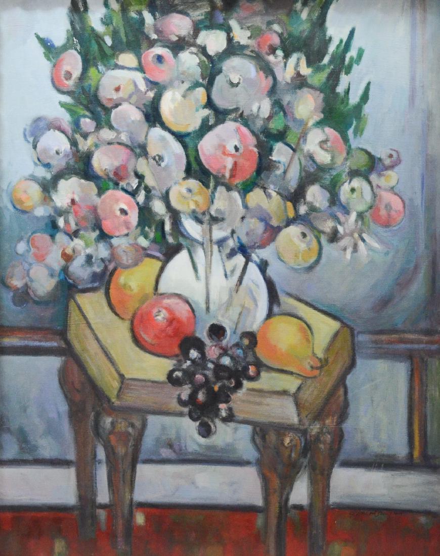 G Ralph Smith, oil on masonite, still life flowers, (1 of 4)