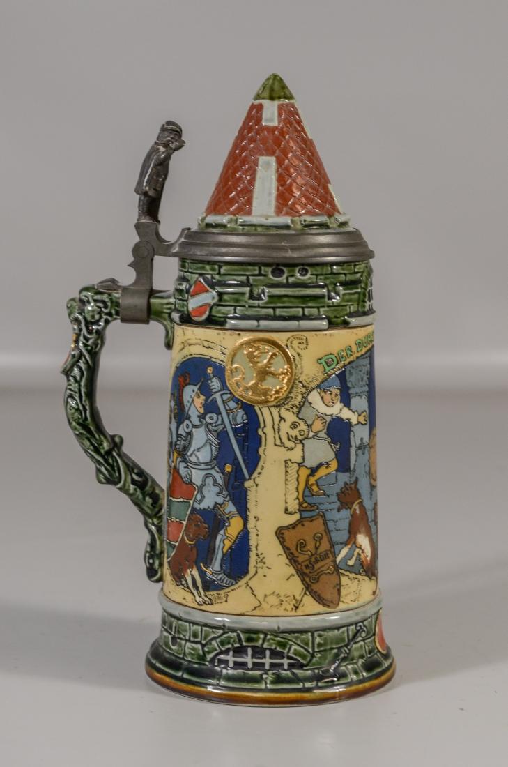 Mettlach Stein #2882, 1 liter, 11-1/4" h (1 of 6)