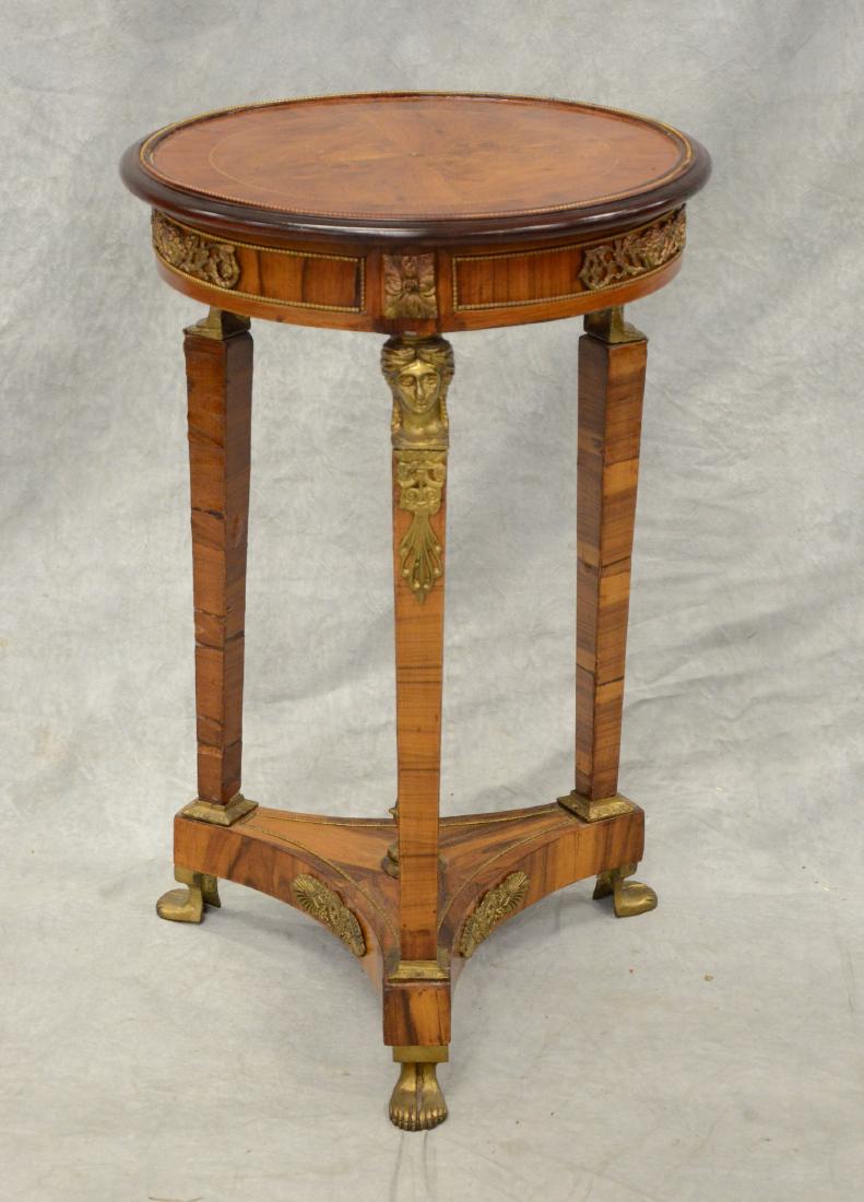 Egyptian Revival Round side table, 33" h, 21" diameter (1 of 5)