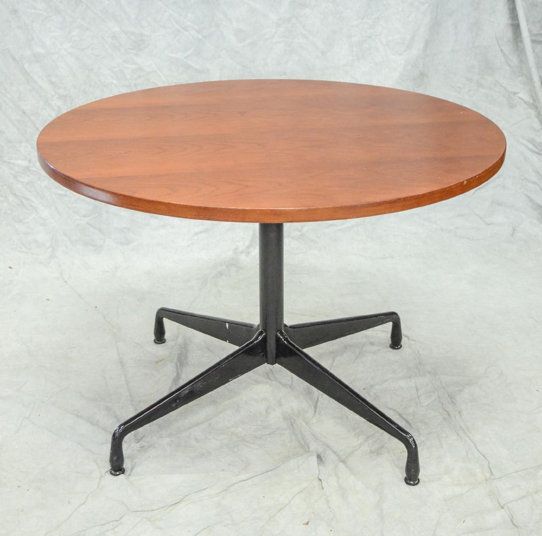 Herman Miller Eames round dining table, black painted (1 of 3)