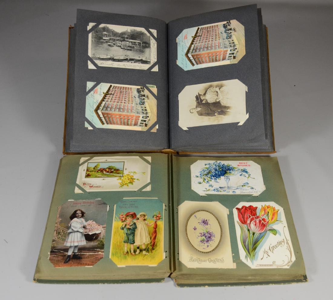 (2) C 1900 postcard albums, first containing 68 Easter, (1 of 5)