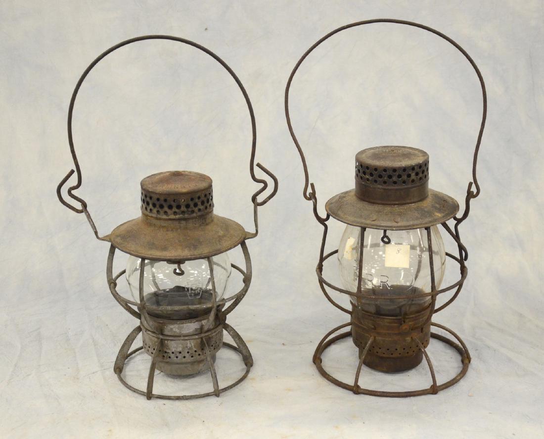 2 Pennsylvania Railroad lanterns, one PRR Dressel (1 of 8)