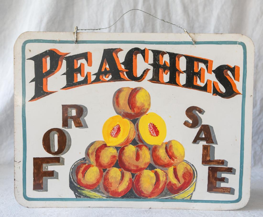 Double sided hand painted tin advertising sign, (1 of 2)