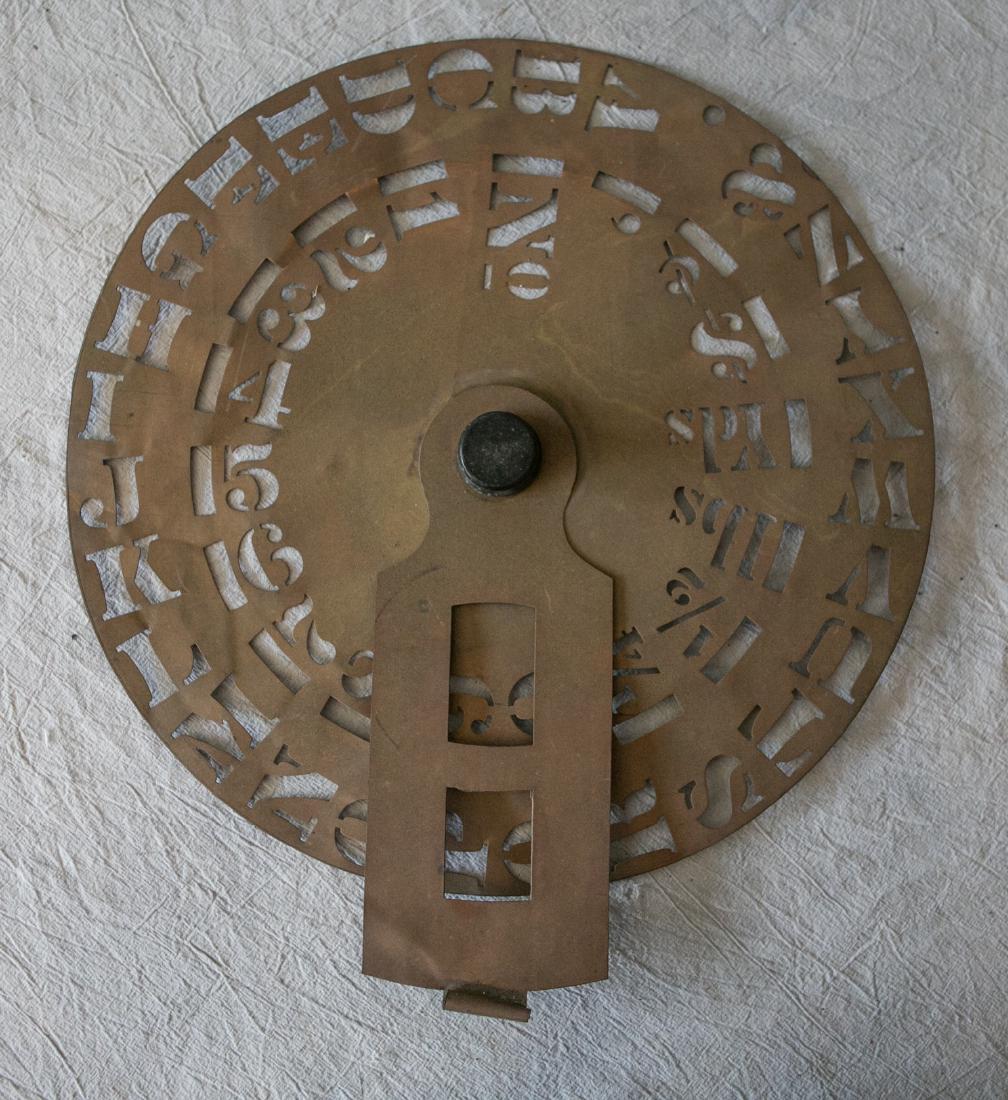 Brass stencil wheel, 13" dia (1 of 1)