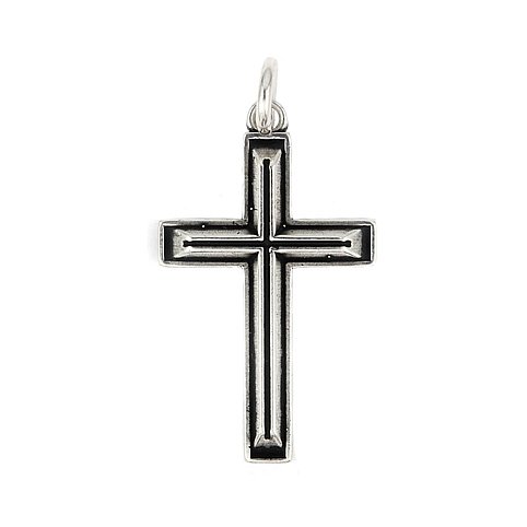 PLAIN SMALL OUTLINED CROSS PENDANT (1 of 1)