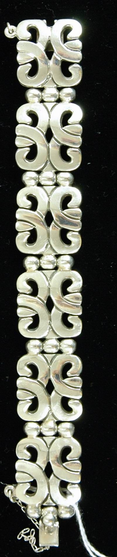 HEAVY STERLING SILVER VINTAGE BRACELET MEXICO