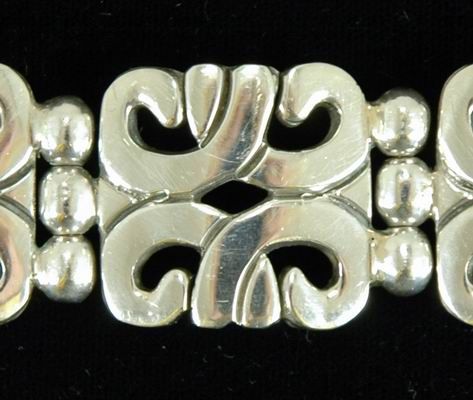 HEAVY STERLING SILVER VINTAGE BRACELET MEXICO - 2
