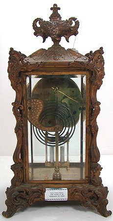 FABULOUS 19TH CENTURY BRONZE 8 DAY CLOCK - 2